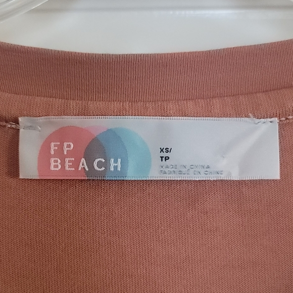 Free People FP Beach T-Shirt Midi Dress in "Burnt" Orange X Small with Pockets - Picture 3 of 8